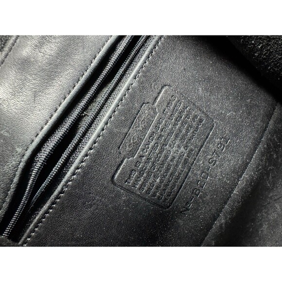 Coach VINTAGE 9791 Black Soft Leather Backpack Daypack Rucksack Drawstring FLAW* - Picture 11 of 14